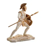 Achilles — Greek Warrior — White and Gold Statue – 9.5 cm – view 2