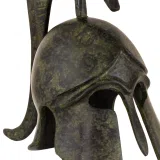Studded Corinthian Helmet with Tall Crest – 16 cm – Dark Green
