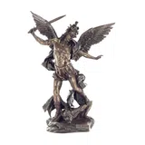 Archangel Michael, Defender of the Faith – Bronze-Finish Resin Statue – 28 cm