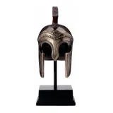 Greek Hoplite Helmet with Stand — Bronze-Finish Decorative Helmet, 21 cm – view 2