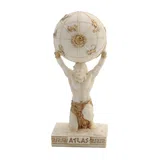 Atlas — The Titan Who Holds the Sky — White Statue – 9.5 cm