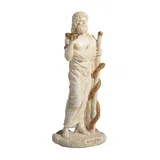 Asclepius, God of Medicine – White Statue – 16 cm – view 2