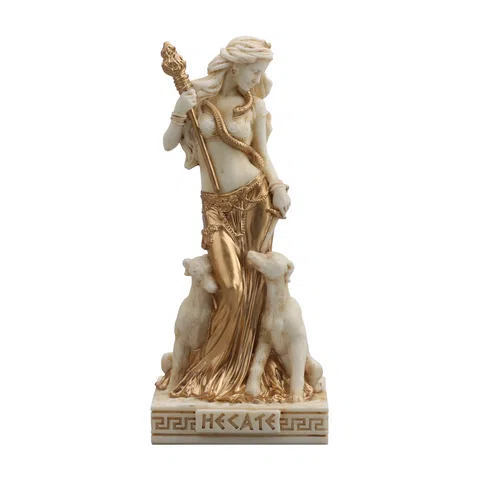 Hecate – Goddess of Magic – White Statue – 9 cm – view 1