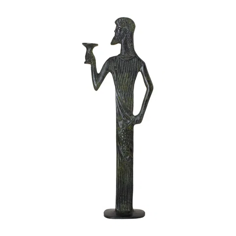 Dionysus with Wine Cup – Sculpture – 40 cm – Dark Green