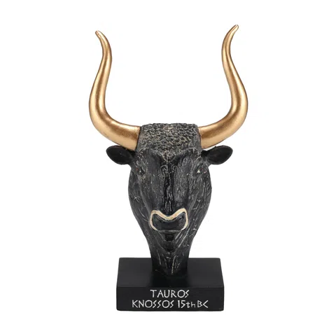 Cretan Bull — Bronze-Finish Bust – 9 cm – view 1