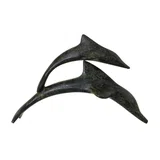 Two Playful Dolphins – Bronze Sculpture – 12 cm