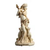 Hecate – White and Gold Statue – 15.5 cm