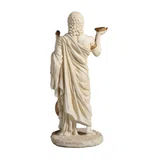 Asclepius, God of Medicine – White Statue – 16 cm – view 3