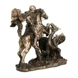 Saint George and the Dragon – Bronze-Finish Resin Statue – 17 cm – view 3