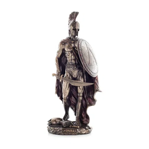 Leonidas, King of Sparta – Bronze-Finish Resin Statue – 27 cm – view 1