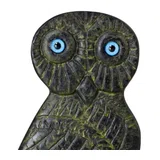 Owl – Flat Bronze Sculpture – 7 cm – Dark Green