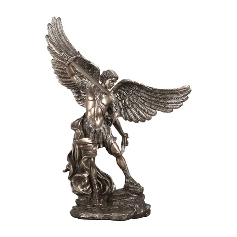 Archangel Michael on a Rock — Bronze Finish Statue, 38 cm – view 1