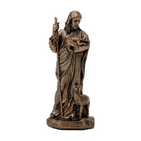 The Good Shepherd — Bronze-Finish Statue, 8.5 cm – view 1