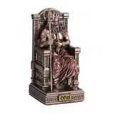 Zeus Seated on His Throne – Bronze-Finish Statue – 8.5 cm – view 2