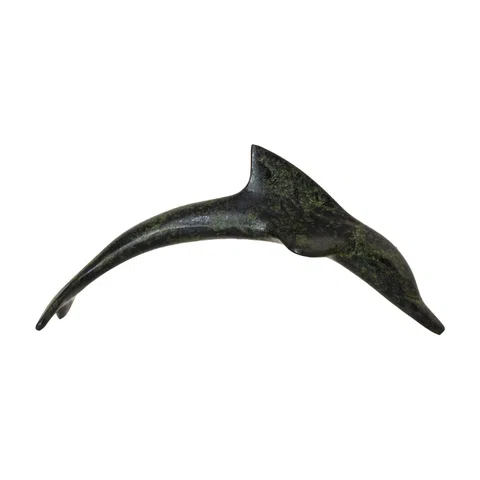 Dolphin – Bronze Sculpture – 7 cm – Dark Green