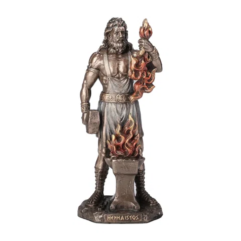 Hephaestus — God of Metalworking — Bronze-Finish Statue, 16 cm – view 1