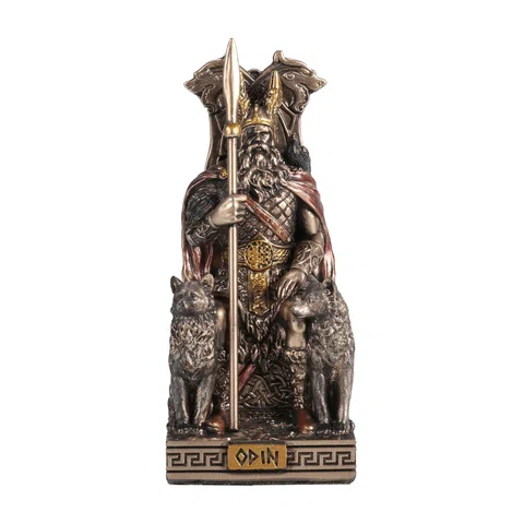 Odin – Bronze-Finish Resin Statue – 9 cm – view 1