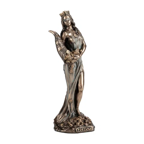 Fortuna — Goddess of Fortune — Bronze-Finish Statue – 15.5 cm – view 1