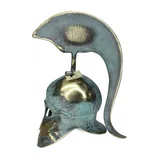 Corinthian Helmet with Pegasus and Tall Crest – 22 cm – Blue & Gold