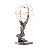 Atlas, Greek Mythology – Bronze-Finish Resin Statue – 20.5 cm – view 2