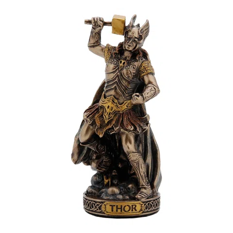 Thor – Norse Mythology – Bronze-Finish Statue – 8.5 cm – view 1