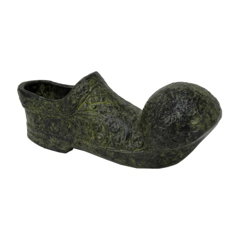 Greek Tsarouchi Shoe – Bronze Sculpture – 4 cm – Dark Green