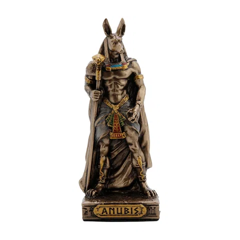 Anubis — Egyptian God — Bronze-Finish Statue – 8.5 cm – view 1