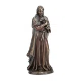 Jesus, the Good Shepherd – Bronze-Finish Resin Statue – 16 cm – view 5
