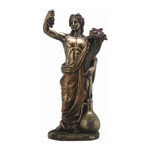 Dionysus — Greek Mythology — Bronze Finish Statue, 34 cm – view 1