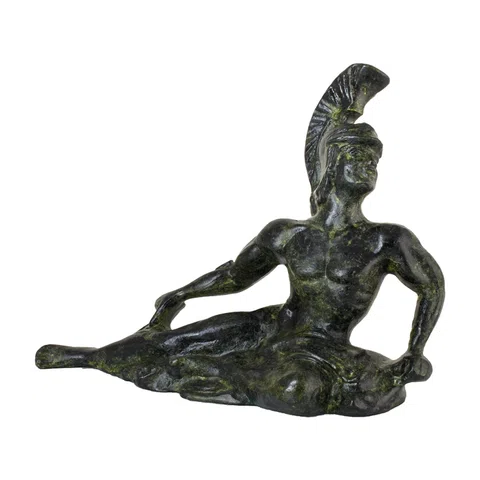 Dying Achilles – Bronze Sculpture – 13 cm – Dark Green