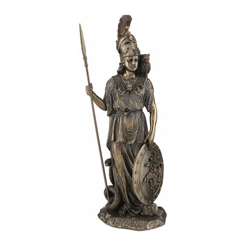 Athena — Goddess of Wisdom and War — Bronze-Finish Statue, 29.5 cm – view 1