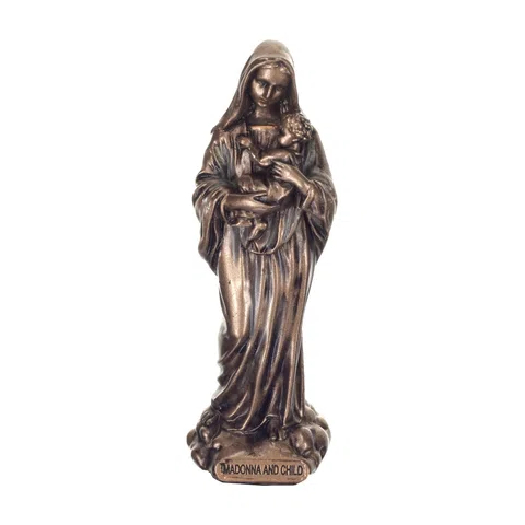Virgin Mary with the Christ Child — Bronze Finish Statue, 8.5 cm – view 1