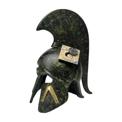 Spartan Helmet with Lambda – 14 cm – Dark Green
