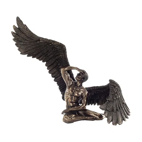 Fallen Angel — Despair and Redemption — Bronze-Finish Statue – 27.5 cm – view 1