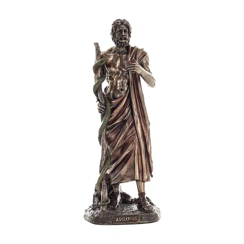 Asclepius – God of Medicine – Bronze-Finish Statue – 26 cm – view 1