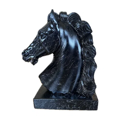 Horse Head – Black Statue – 18 cm – view 1