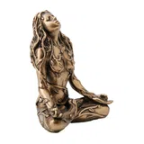 Gaia – Mother Earth in Lotus Position – Bronze-Finish Statue – 6.5 cm – view 2
