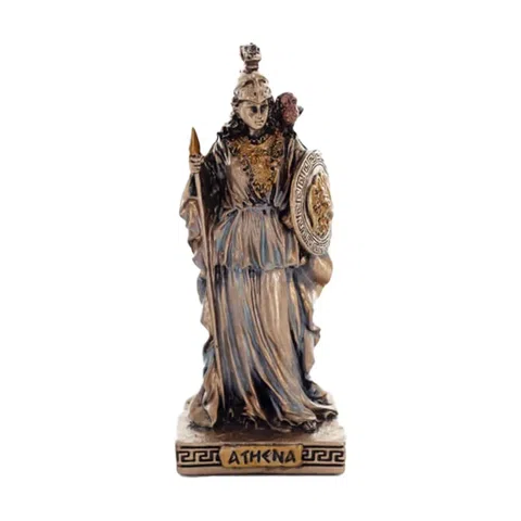 Athena – Goddess of Wisdom – Bronze-Finish Statue – 9.3 cm – view 1