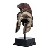 Greek Hoplite Helmet with Stand — Bronze-Finish Decorative Helmet, 21 cm