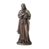 Jesus, the Good Shepherd – Bronze-Finish Resin Statue – 16 cm – view 2