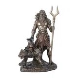 Hades with Cerberus – Bronze-Finish Resin Statue – 16.5 cm