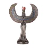Isis, Egyptian Goddess – Bronze-Finish Resin Statue – 34 cm – view 3