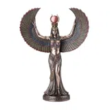 Isis, Egyptian Goddess – Bronze-Finish Resin Statue – 34 cm