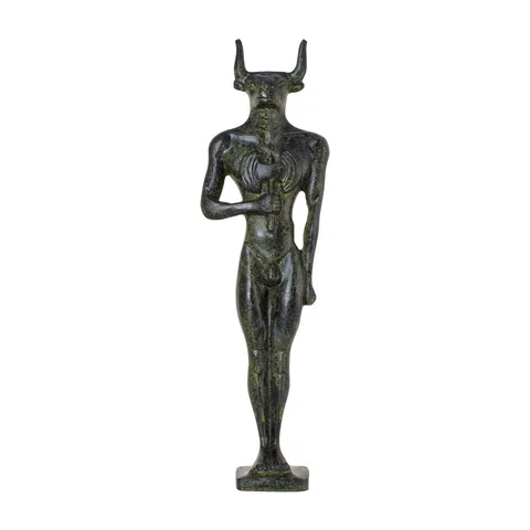 Minotaur – Bronze Sculpture – 15 cm – Dark Green