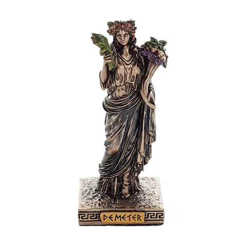 Demeter — Bronze-Finish Statue – 9 cm – view 1