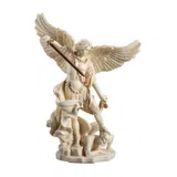 Archangel Michael — Vanquisher of the Demon — White Statue – 16 cm – view 2