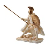 Hector, Trojan Warrior – White and Gold Resin Statue – 9.5 cm – view 2