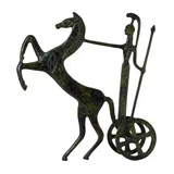 Athena in a Chariot with a Rearing Horse – Sculpture – 19 cm