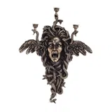 Medusa Wall Candle Holder — Bronze-Finish Candle Holder, 61.5 × 50 cm