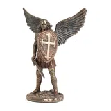 Archangel Michael with Sword and Shield — Bronze-Finish Statue – 19.5 cm – view 3